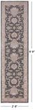 Grey Peshawar Handmade Wool Runner Rug - 2' 8" X 9' 9" - Golden Nile