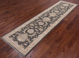 Grey Peshawar Handmade Wool Runner Rug - 2' 8" X 9' 9"