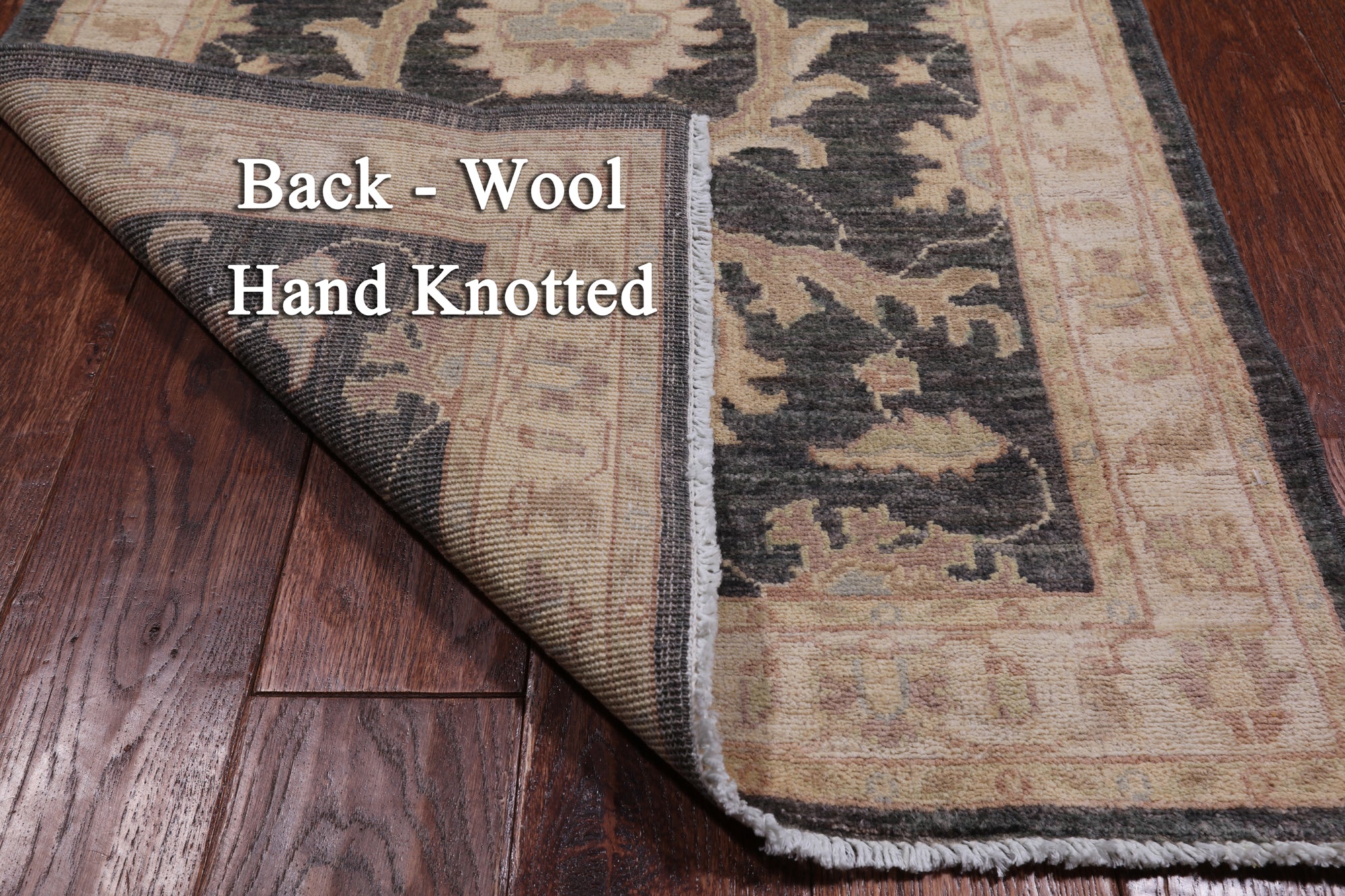 Grey Peshawar Handmade Wool Runner Rug - 2' 8" X 9' 9"