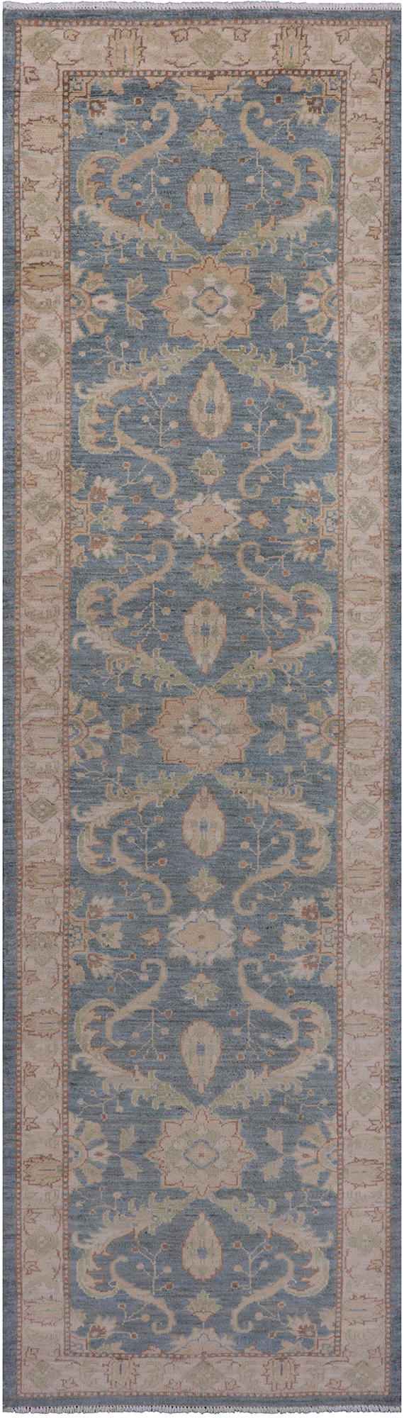 Peshawar Hand Knotted Runner Rug - 2' 8" X 9' 8"
