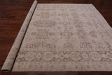 Ivory Peshawar Handmade Wool Area Rug - 8' 10" X 12' 4"