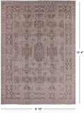 Ivory Peshawar Handmade Wool Area Rug - 8' 10" X 12' 4" - Golden Nile