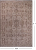 Ivory Peshawar Handmade Wool Area Rug - 8' 10" X 12' 4"