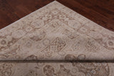 Ivory Peshawar Handmade Wool Area Rug - 8' 10" X 12' 4"