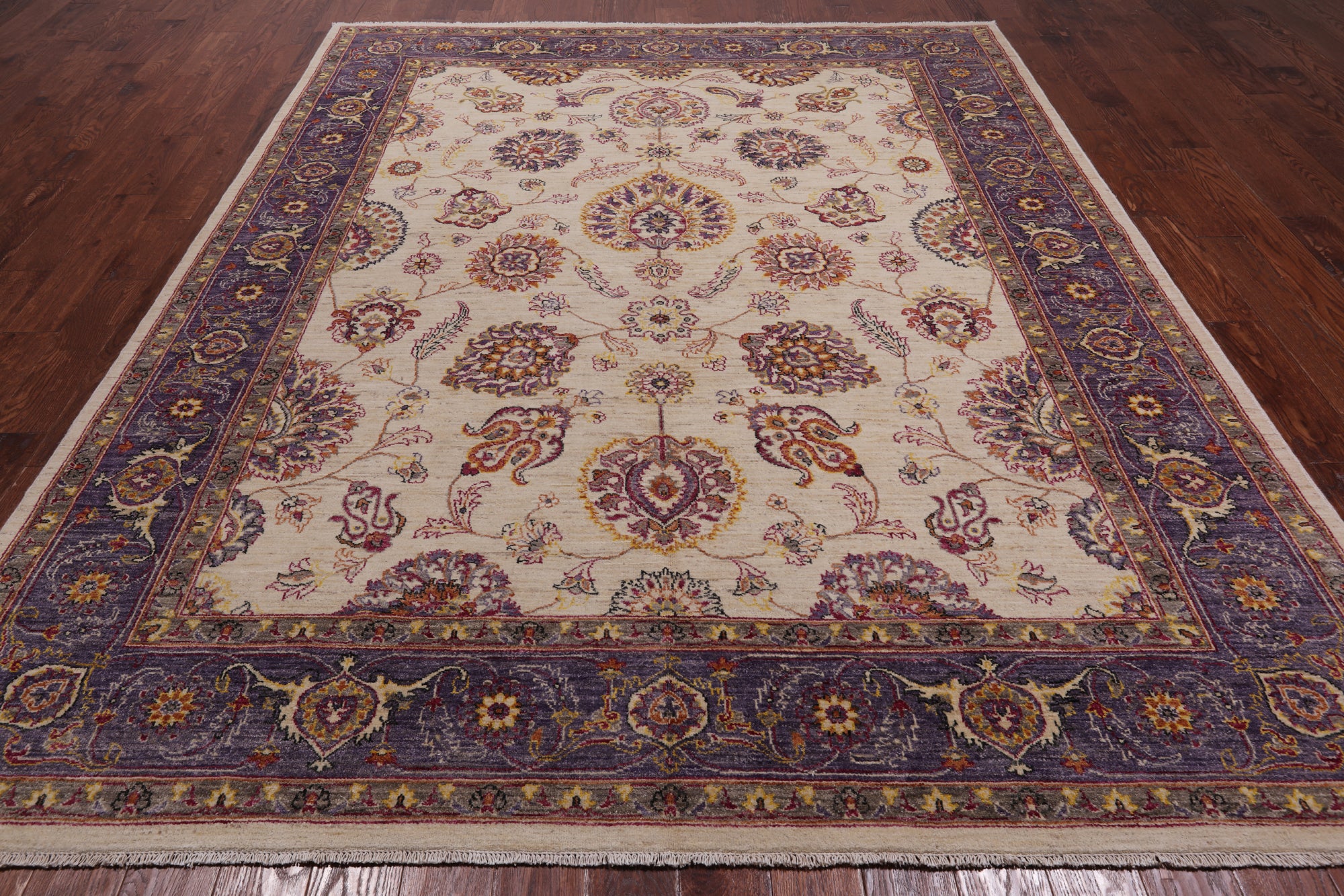 Ivory Fine Serapi Handmade Rug - 8' 2" X 10' 2"