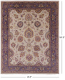 Ivory Fine Serapi Handmade Rug - 8' 2" X 10' 2" - Golden Nile