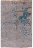 SUPER SALE Modern Handmade Wool & Silk Rug - 6' 1" X 8' 10"