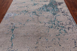 SUPER SALE Modern Handmade Wool & Silk Rug - 6' 1" X 8' 10"