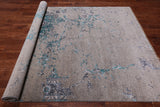 SUPER SALE Modern Handmade Wool & Silk Rug - 6' 1" X 8' 10"
