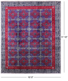 Grey William Morris Hand Knotted Wool Rug - 10' 0" X 11' 10" - Golden Nile