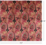 Square William Morris Hand Knotted Rug - 8' 9" X 9' 0" - Golden Nile