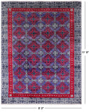 Grey William Morris Handmade Wool Rug - 9' 0" X 11' 8" - Golden Nile