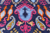 William Morris Hand Knotted Wool Area Rug - 7' 10" X 10' 1'' - Golden Nile
