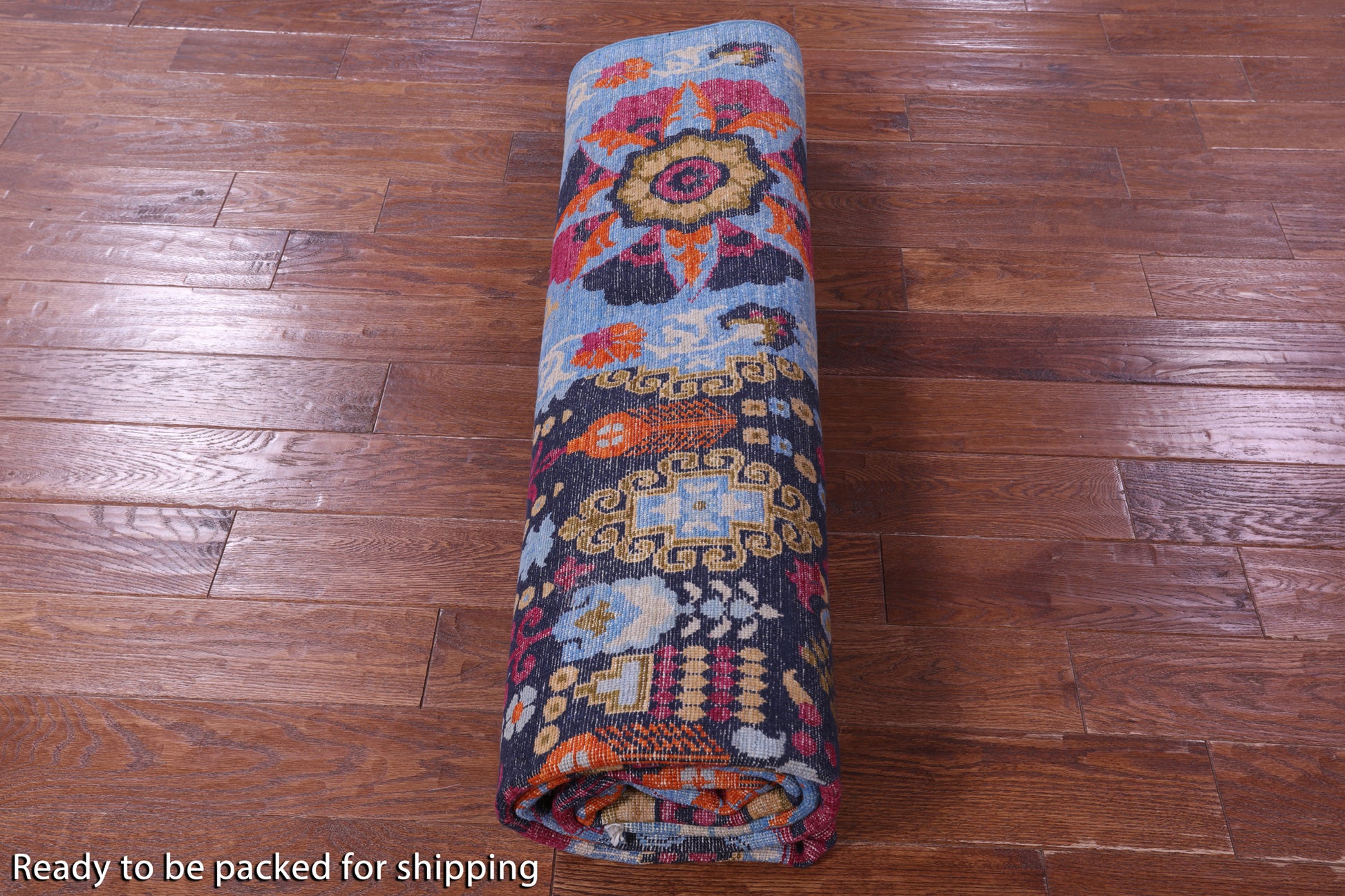 William Morris Hand Knotted Wool Area Rug - 7' 10" X 10' 1'' - Golden Nile