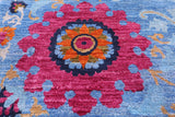 William Morris Hand Knotted Wool Area Rug - 7' 10" X 10' 1'' - Golden Nile