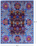 Blue William Morris Handmade Wool Rug - 8' 2" X 10' 2" - Golden Nile