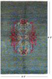 William Morris Handmade Wool Rug - 6' 0" X 9' 3" - Golden Nile