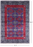 Grey William Morris Handmade Wool Rug - 5' 11" X 8' 9" - Golden Nile