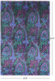 William Morris Hand Knotted Wool Rug - 6' 0" X 9' 0'' - Golden Nile