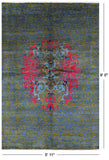 William Morris Handmade Wool Rug - 5' 11" X 9' 0" - Golden Nile