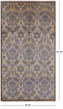 William Morris Handmade Wool Area Rug - 6' 0" X 11' 2" - Golden Nile