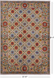 Ivory William Morris Hand Knotted Wool Rug - 5' 11" X 9' 1" - Golden Nile