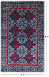 Grey William Morris Handmade Wool Rug - 5' 1" X 8' 1" - Golden Nile