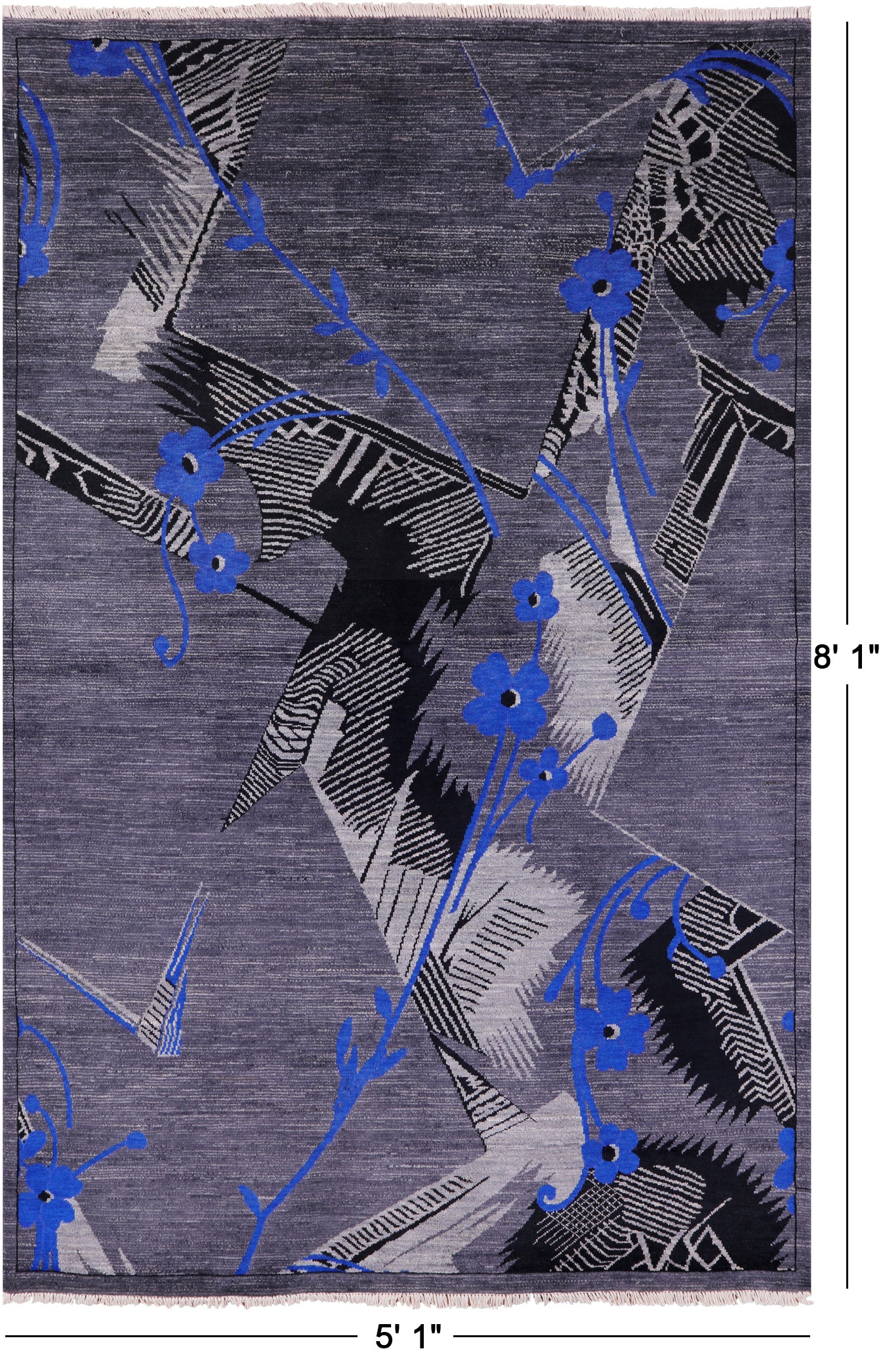 William Morris Handmade Wool Rug - 5' 1" X 8' 1" - Golden Nile