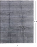 Grey Savannah Hand Knotted Wool & Silk Rug - 7' 9" X 10' 0" - Golden Nile