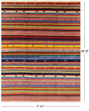 Tribal Persian Gabbeh Handmade Wool Rug - 7' 11" X 10' 0" - Golden Nile