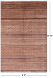 Tribal Persian Gabbeh Hand Knotted Wool Rug - 6' 0" X 8' 11" - Golden Nile