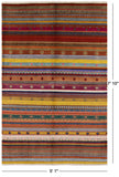 Tribal Gabbeh Handmade Wool Rug - 5' 1" X 7' 10" - Golden Nile