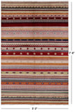 Tribal Persian Gabbeh Hand Knotted Wool Rug - 5' 0" X 7' 8" - Golden Nile