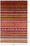 Persian Gabbeh Handmade Wool Rug - 5' 0" X 7' 6" - Golden Nile