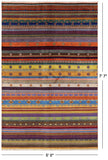 Persian Gabbeh Hand Knotted Wool Rug - 5' 0" X 7' 7" - Golden Nile