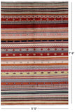 Tribal Gabbeh Handmade Wool Rug - 5' 0" X 7' 6" - Golden Nile