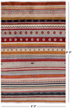 Tribal Gabbeh Handmade Wool Rug - 4' 0" X 6' 0" - Golden Nile