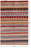 Tribal Gabbeh Handmade Wool Rug - 4' 0" X 6' 0" - Golden Nile