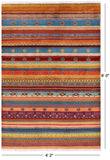 Persian Gabbeh Tribal Handmade Wool Rug - 4' 2" X 6' 0" - Golden Nile