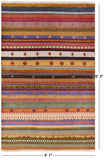 Persian Gabbeh Handmade Wool Rug - 4' 1" X 6' 3" - Golden Nile