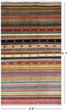 Persian Gabbeh Handmade Wool Rug - 3' 8" X 6' 1" - Golden Nile