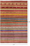 Tribal Persian Gabbeh Handmade Wool Rug - 4' 1" X 6' 3" - Golden Nile