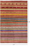 Tribal Persian Gabbeh Handmade Wool Rug - 4' 1" X 6' 3" - Golden Nile
