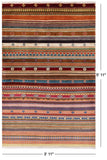 Tribal Gabbeh Handmade Wool Area Rug - 3' 11" X 5' 11" - Golden Nile