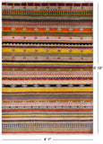 Persian Gabbeh Hand Knotted Wool Rug - 4' 1" X 5' 10" - Golden Nile