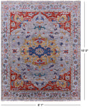 Grey Fine Serapi Handmade Wool Rug - 8' 1" X 10' 0" - Golden Nile