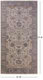 Ivory Turkish Oushak Wool Rug - 8' 10" X 17' 9" - Golden Nile