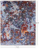 Abstract Hand Knotted Wool & Silk Rug - 7' 11" X 9' 11" - Golden Nile