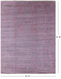 Grey Modern Handmade Wool & Silk Rug - 8' 11" X 11' 9" - Golden Nile