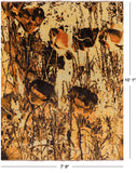Modern Floral Hand Knotted Wool & Silk Area Rug - 7' 9" X 10' 1" - Golden Nile